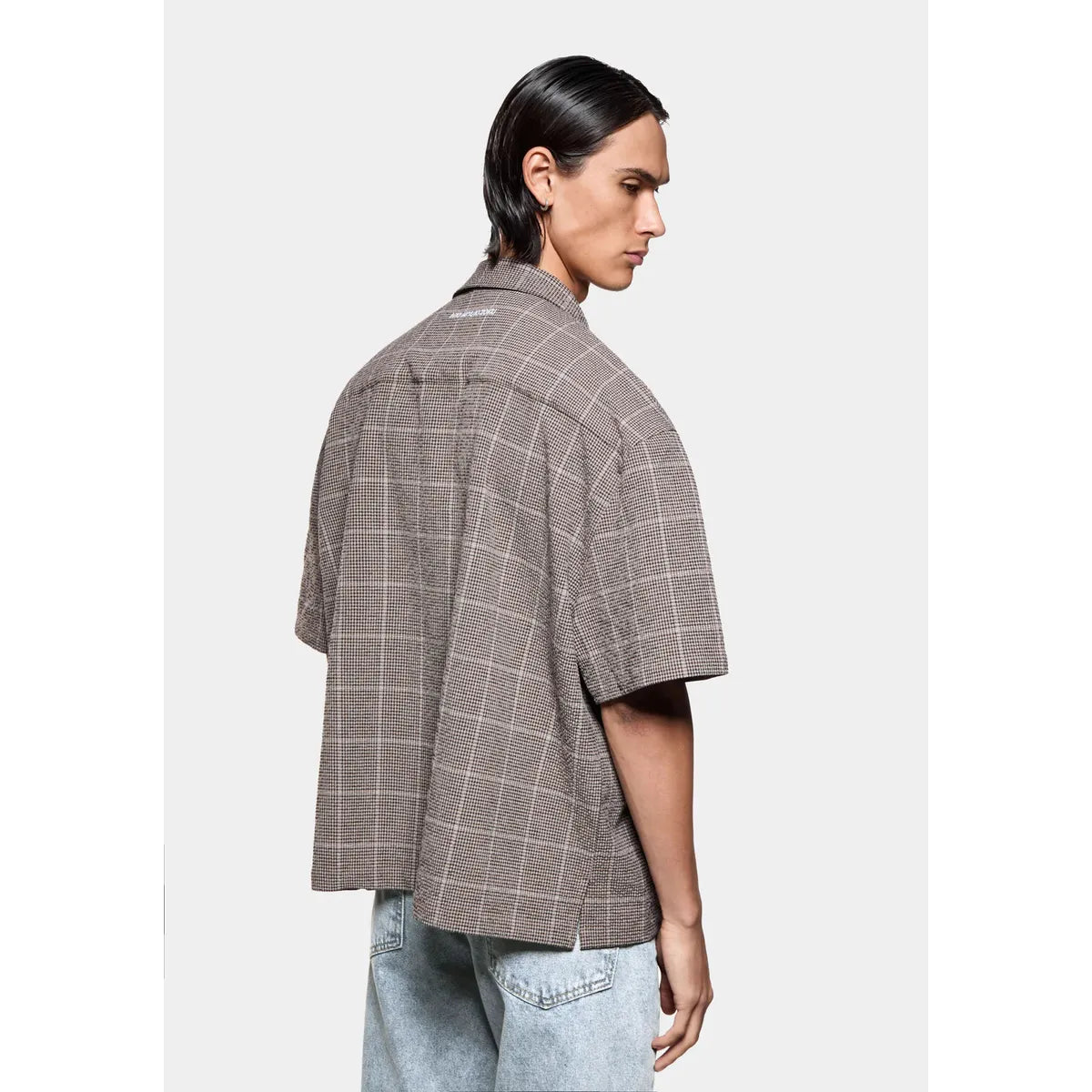 MKI Seersucker Check Vacation Shirt in Brown
