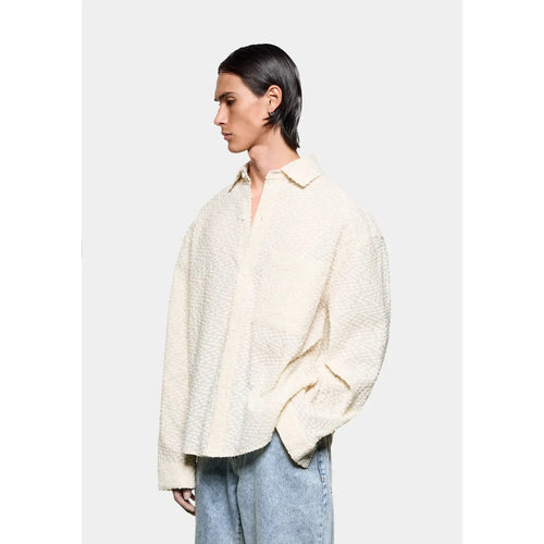 MKI Ribbon Jacquard Box Shirt in Ecru