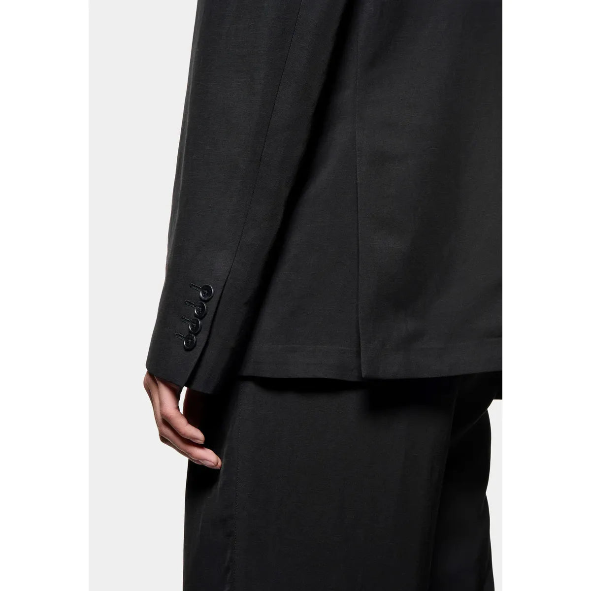 MKI Double Breasted Suit Jacket in Black