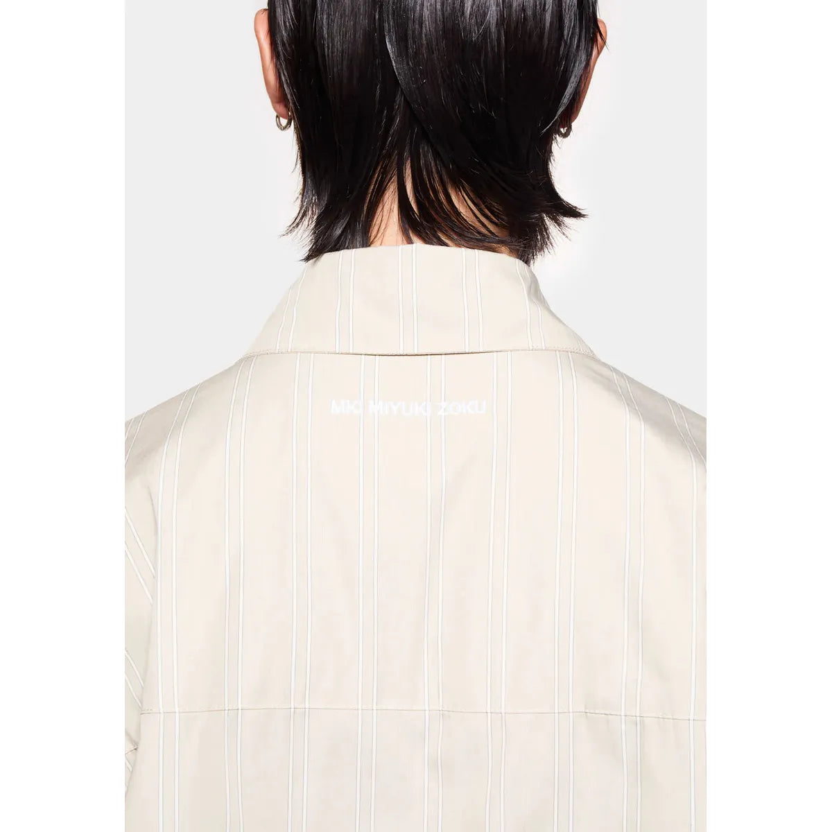 MKI Poplin Stripe Box Dress Shirt in Light Sage