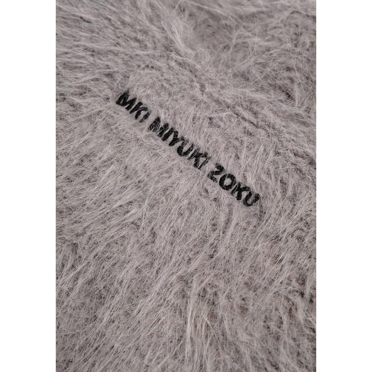 MKI FAUX ALPACA TRACK JACKET LIGHT GREY