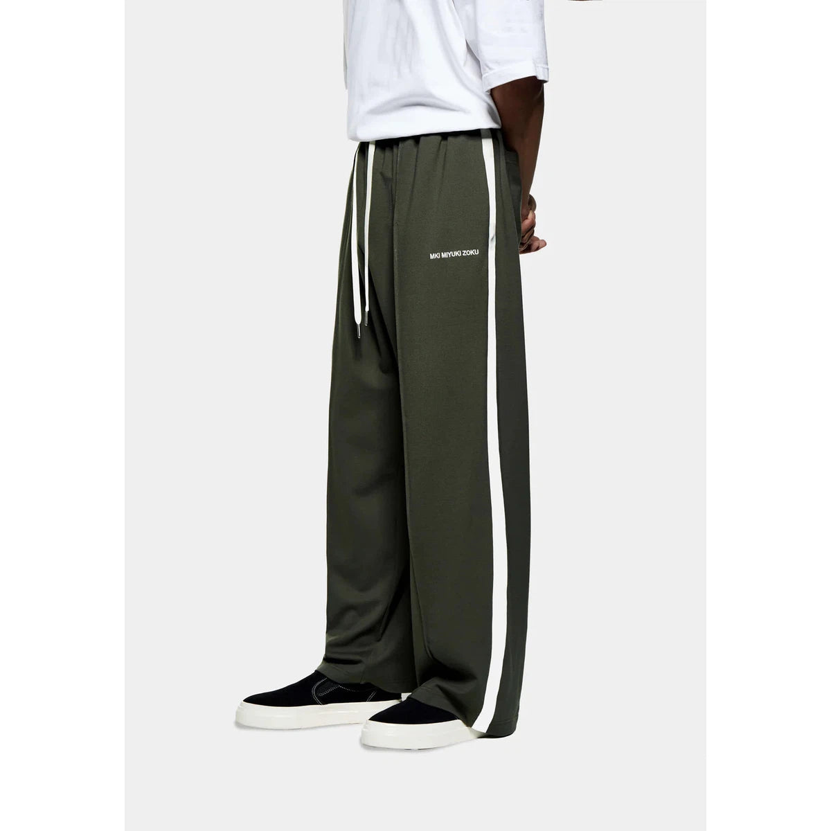 MKI WIDE FIT POLY TRACK PANTS OLIVE