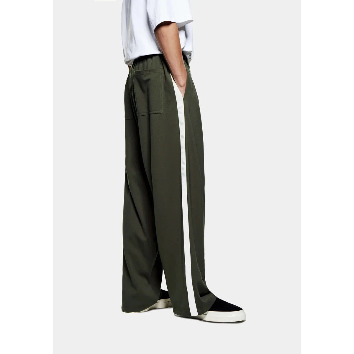 MKI WIDE FIT POLY TRACK PANTS OLIVE