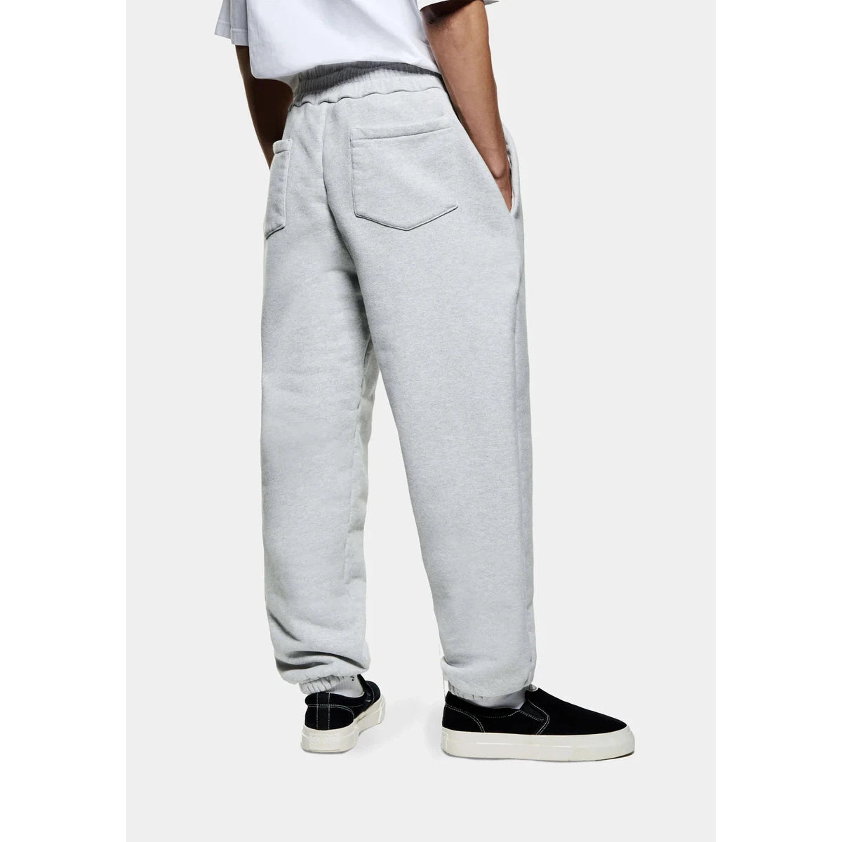 MKI 800 GSM SUPERWEIGHT WIDE LEG JOGGERS GREY