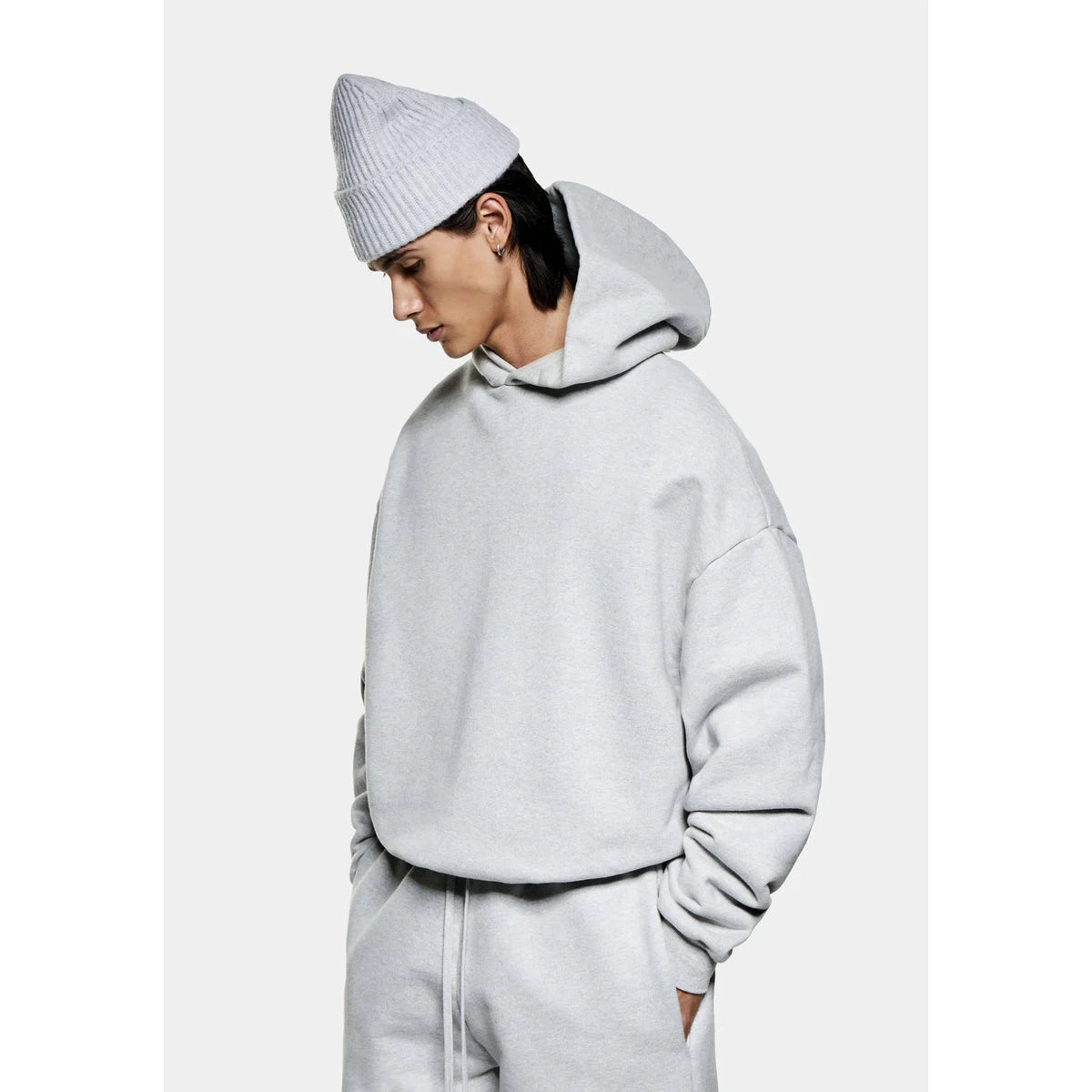 MKI 800 GSM SUPERWEIGHT HOODY GREY