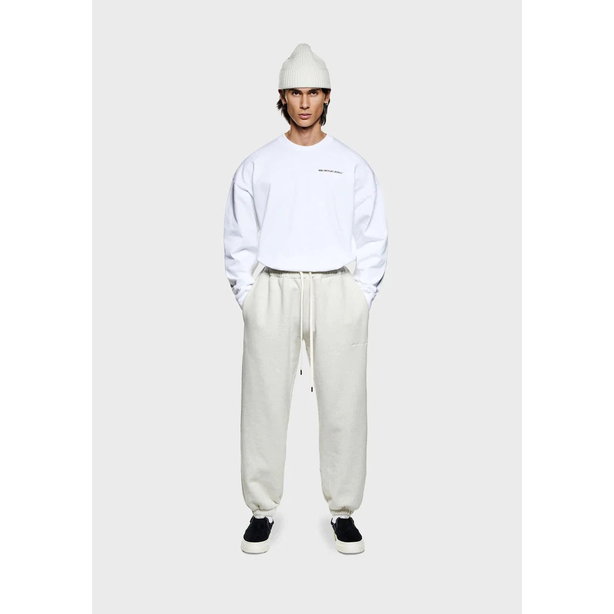 MKI 800 GSM SUPERWEIGHT WIDE LEG JOGGERS OATMEAL