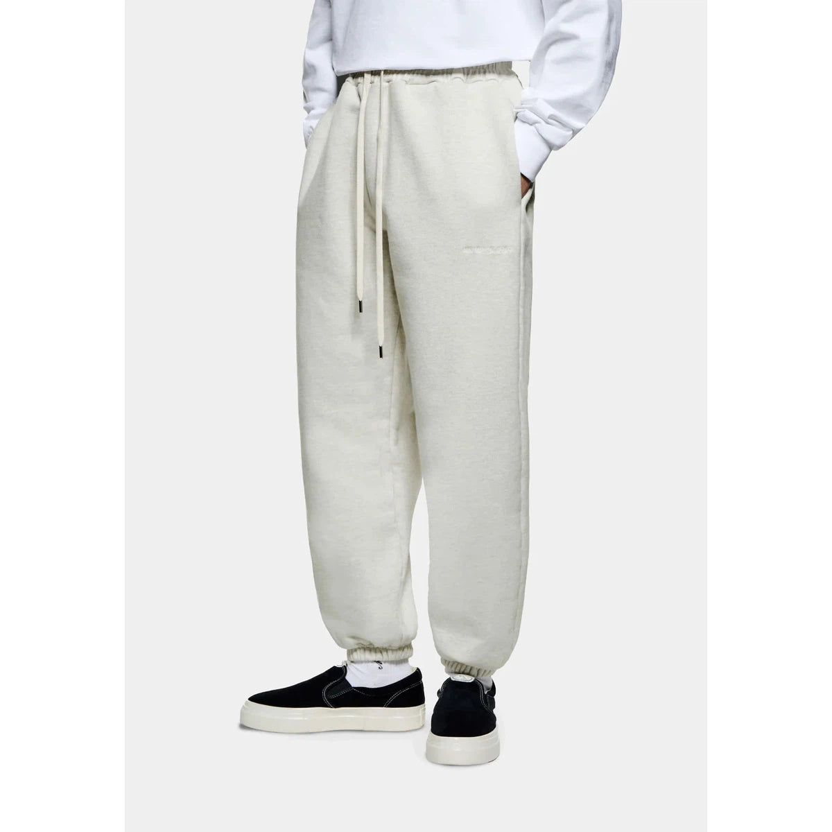 MKI 800 GSM SUPERWEIGHT WIDE LEG JOGGERS OATMEAL