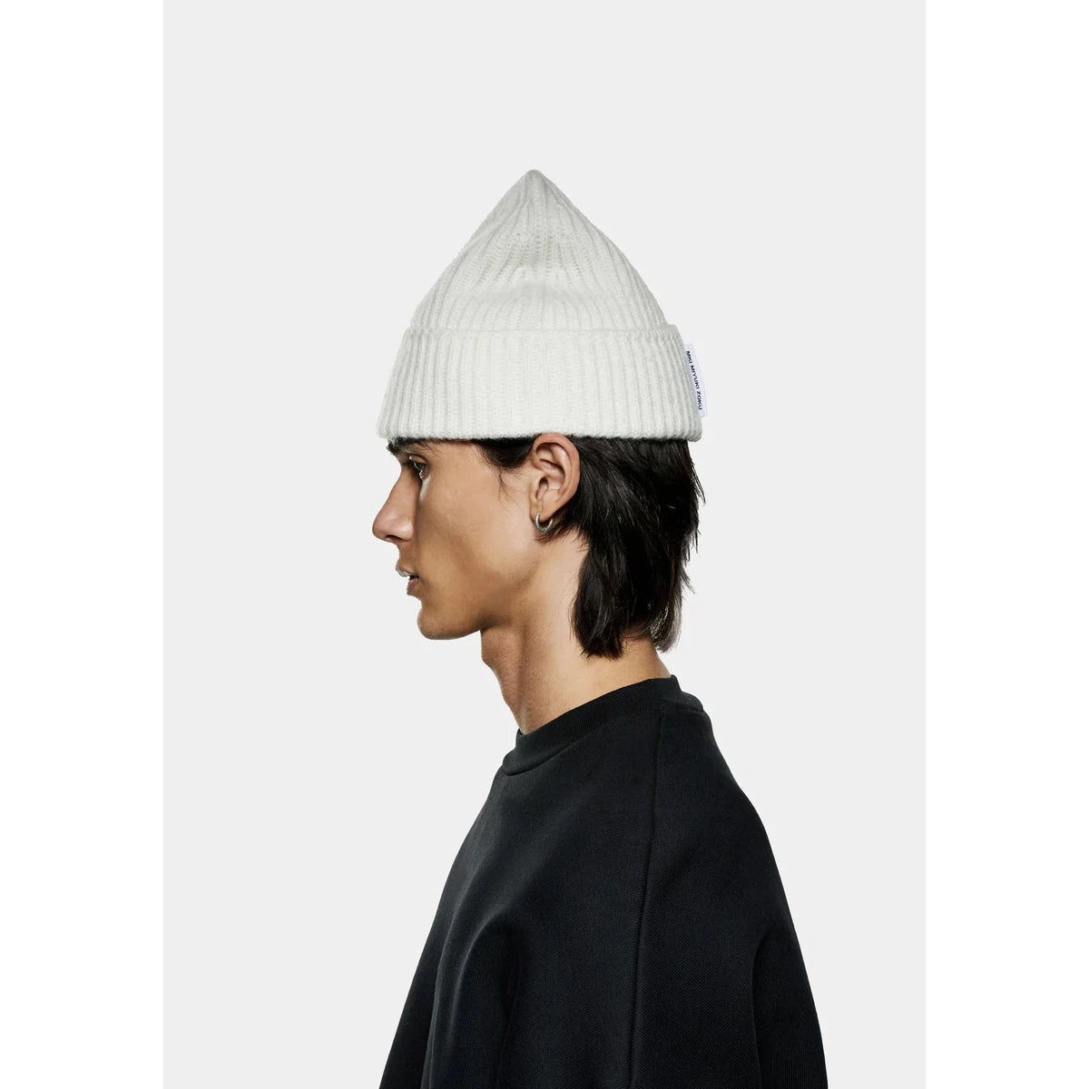 MKI CASHMERE RIBBED BEANIE