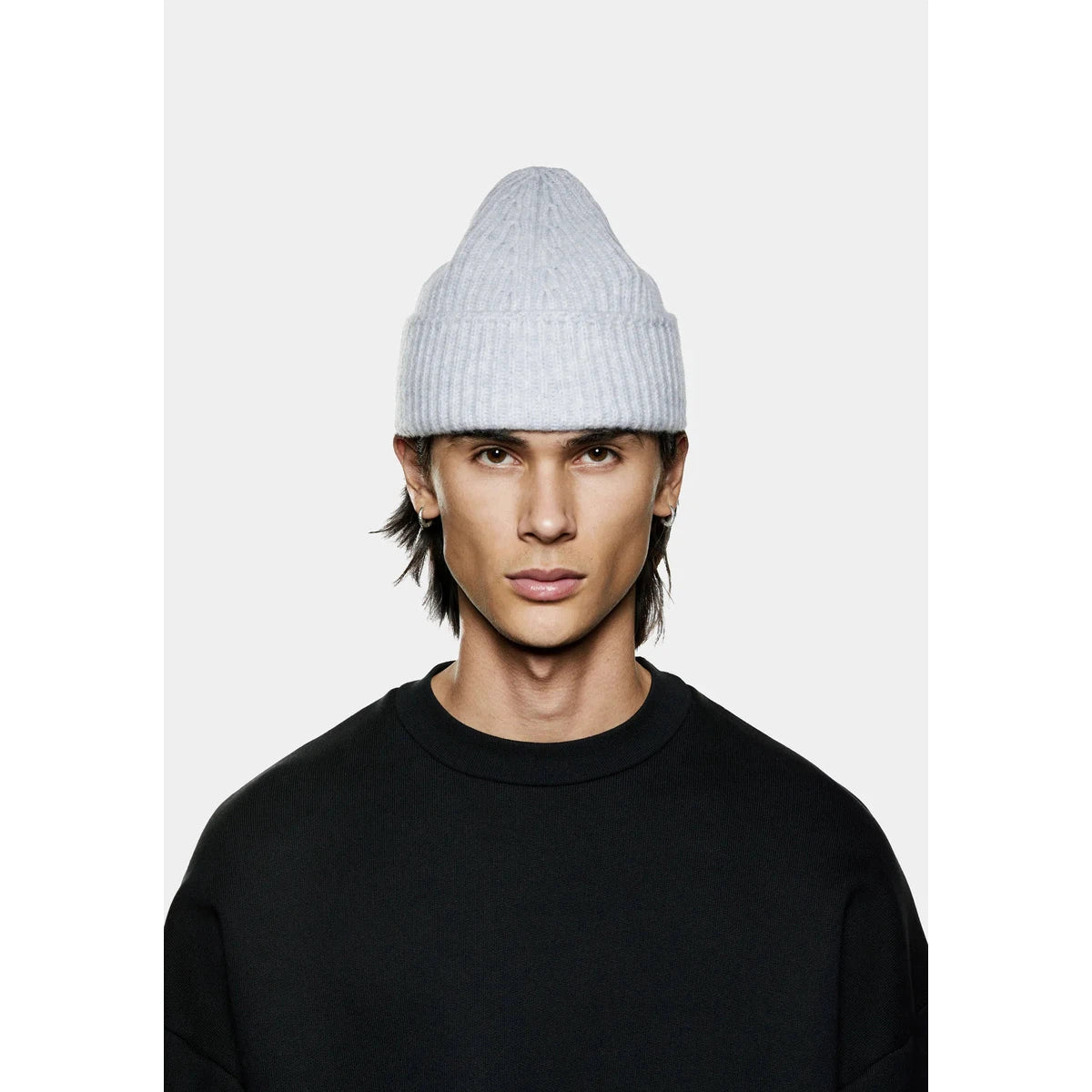 MKI CASHMERE RIBBED BEANIE