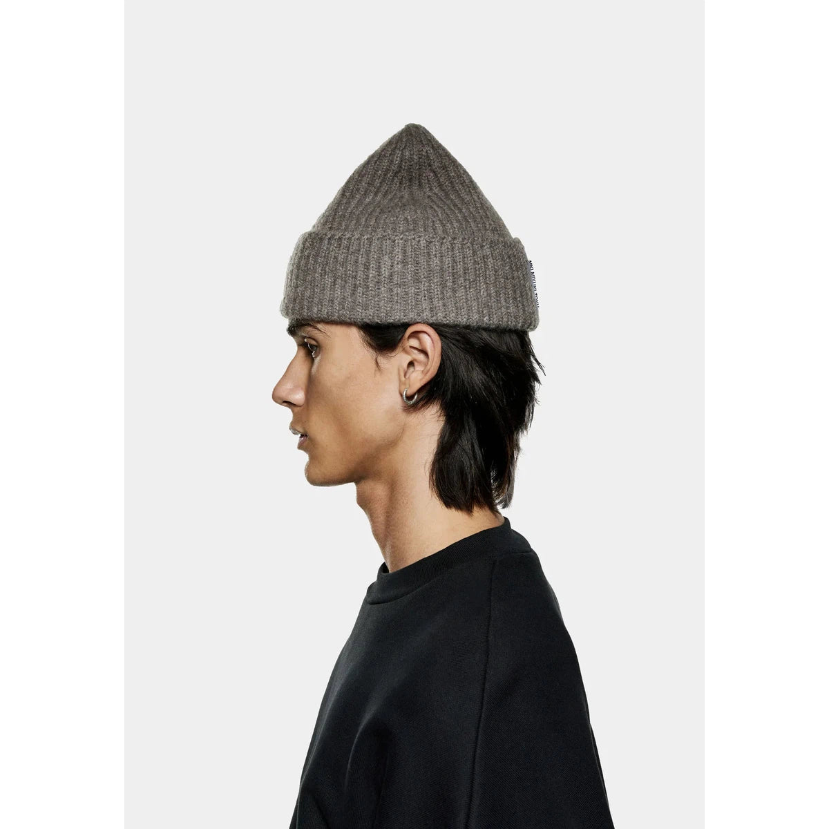 MKI CASHMERE RIBBED BEANIE