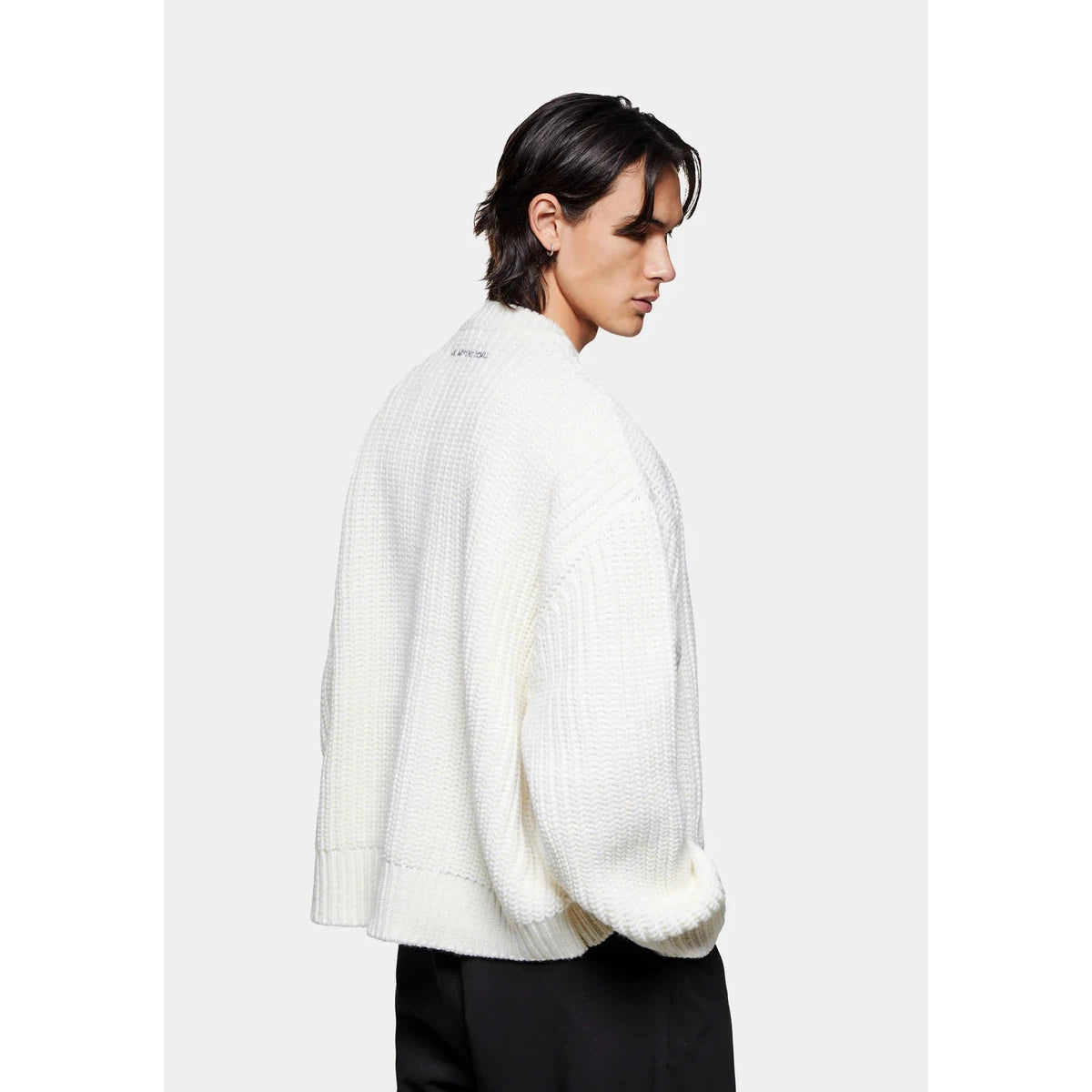 MKI CHUNKY RIB KNIT CREWNECK OFF-WHITE