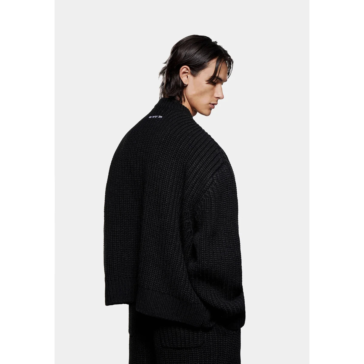 MKI CHUNKY RIB KNIT CREWNECK BLACK