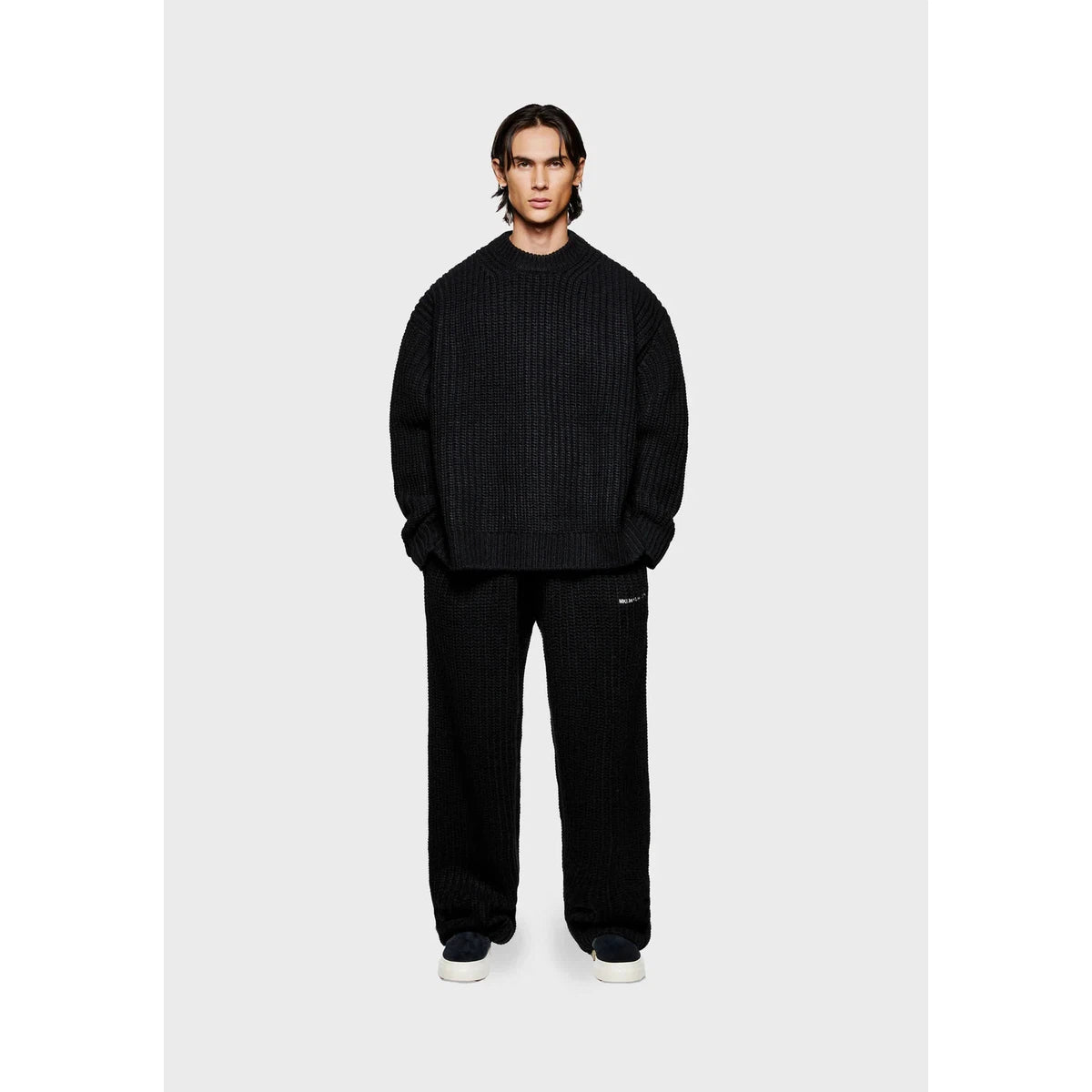 MKI CHUNKY RIB KNIT CREWNECK BLACK