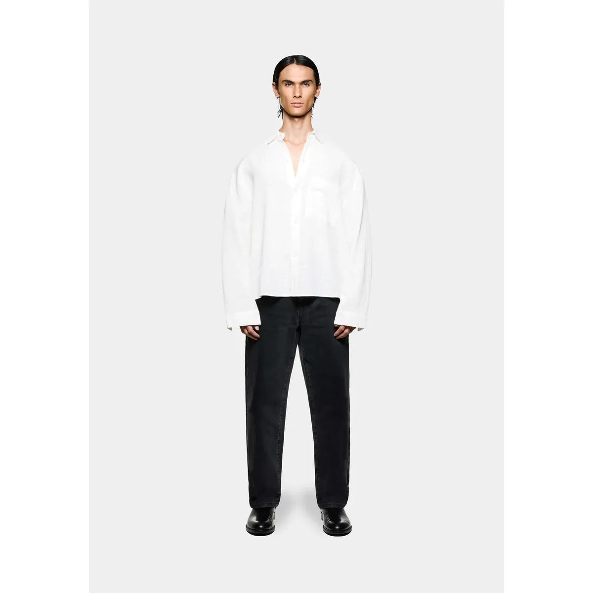 MKI LOOSE WEAVE CHECK BOX DRESS SHIRT