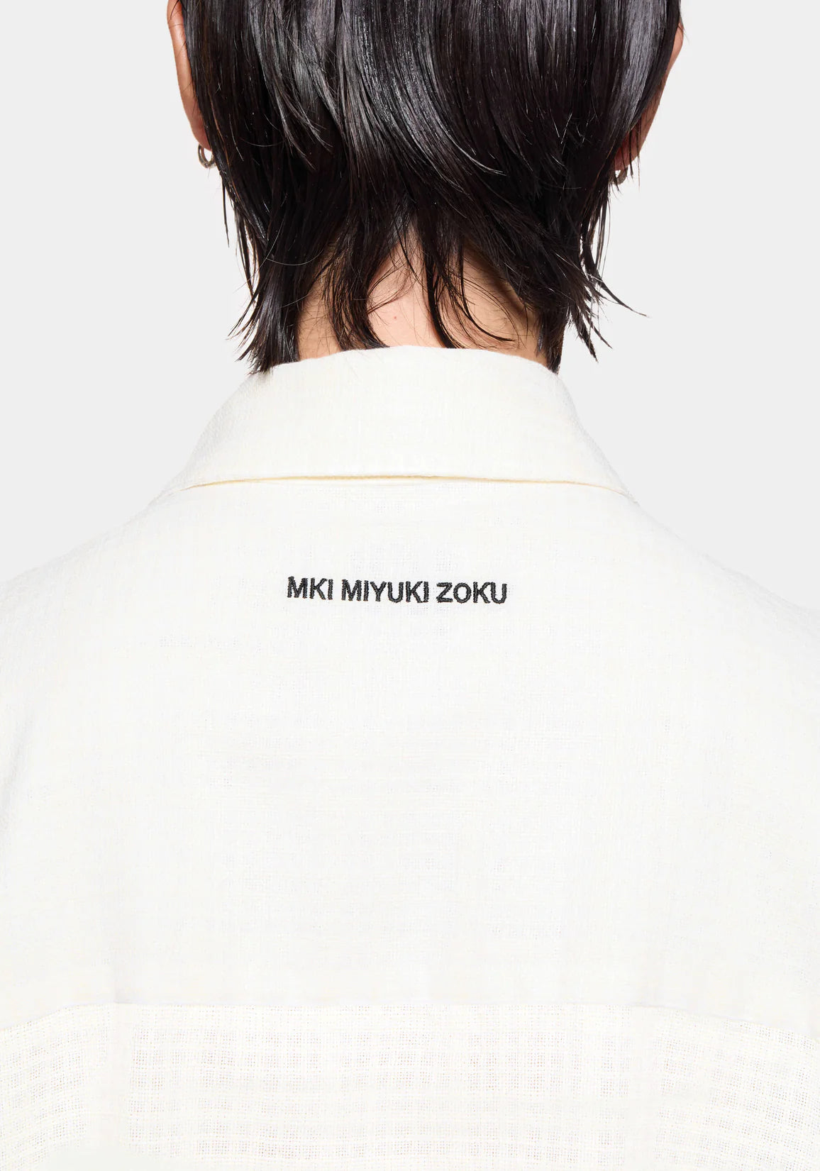 MKI LOOSE WEAVE CHECK BOX DRESS SHIRT