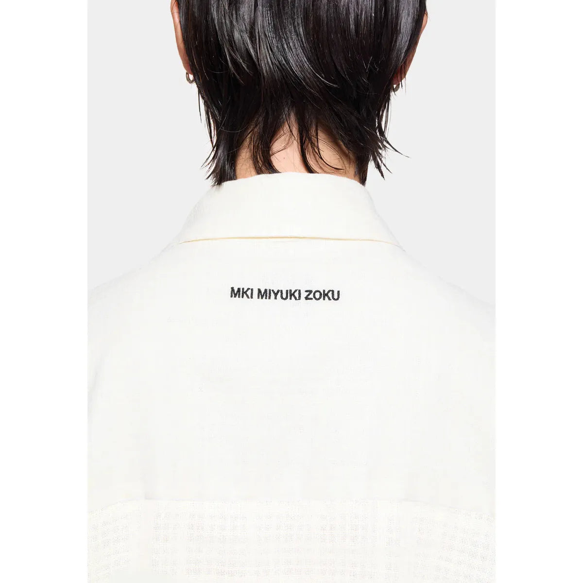 MKI LOOSE WEAVE CHECK BOX DRESS SHIRT