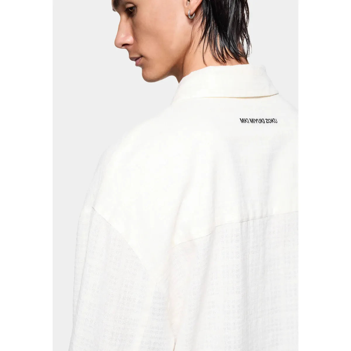 MKI LOOSE WEAVE CHECK BOX DRESS SHIRT