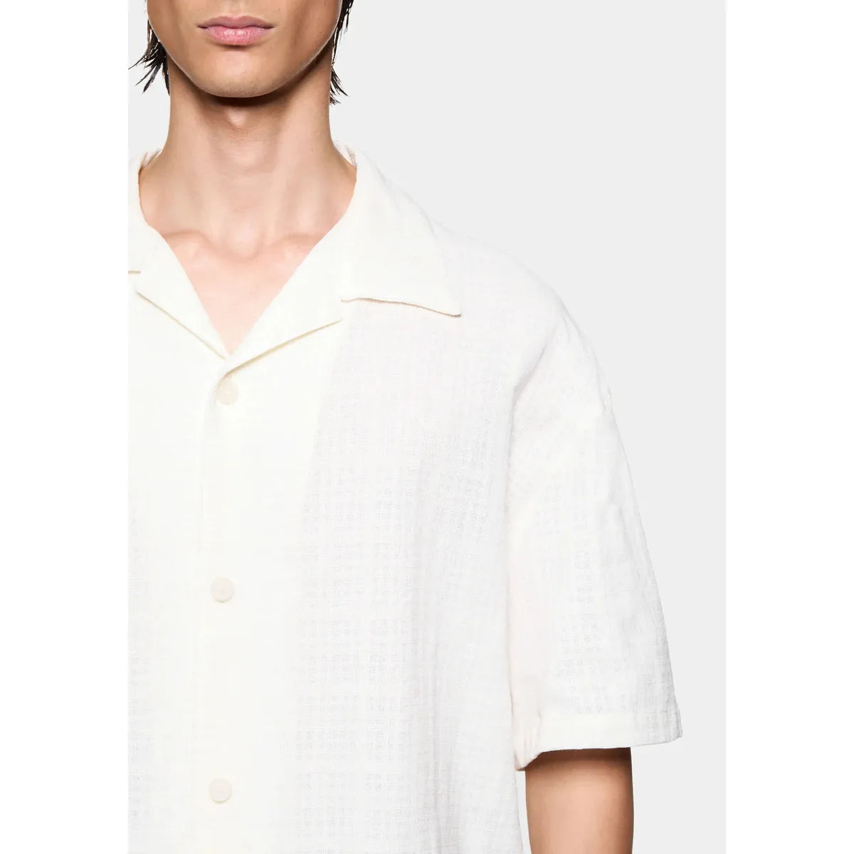 MKI LOOSE WEAVE CHECK VACATION SHIRT