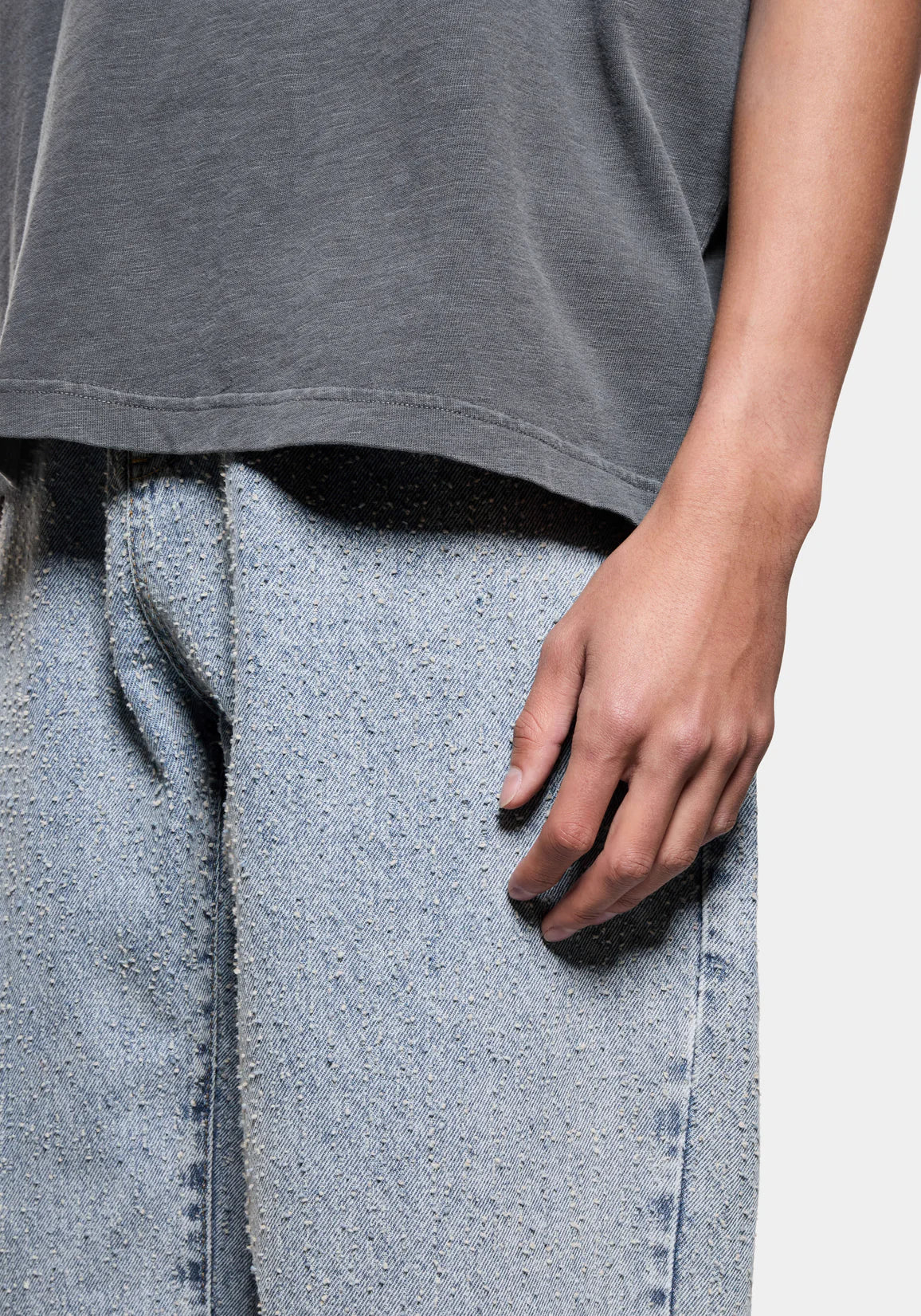 MKI TWISTED WEAVE WIDE LEG JEANS