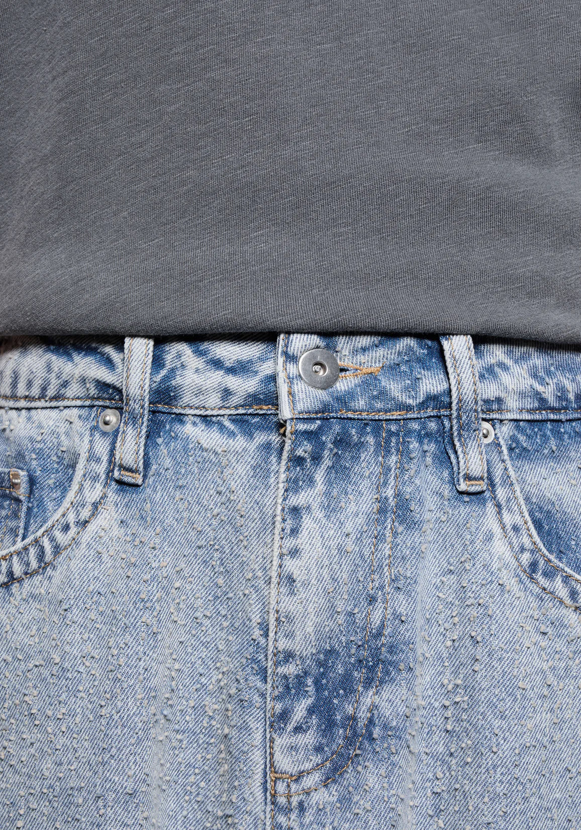 MKI TWISTED WEAVE WIDE LEG JEANS