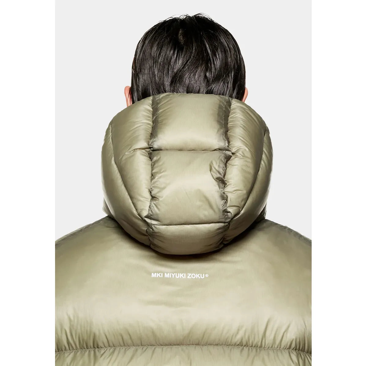 MKI TRANSLUCENT HOODED BUBBLE SAGE JACKET