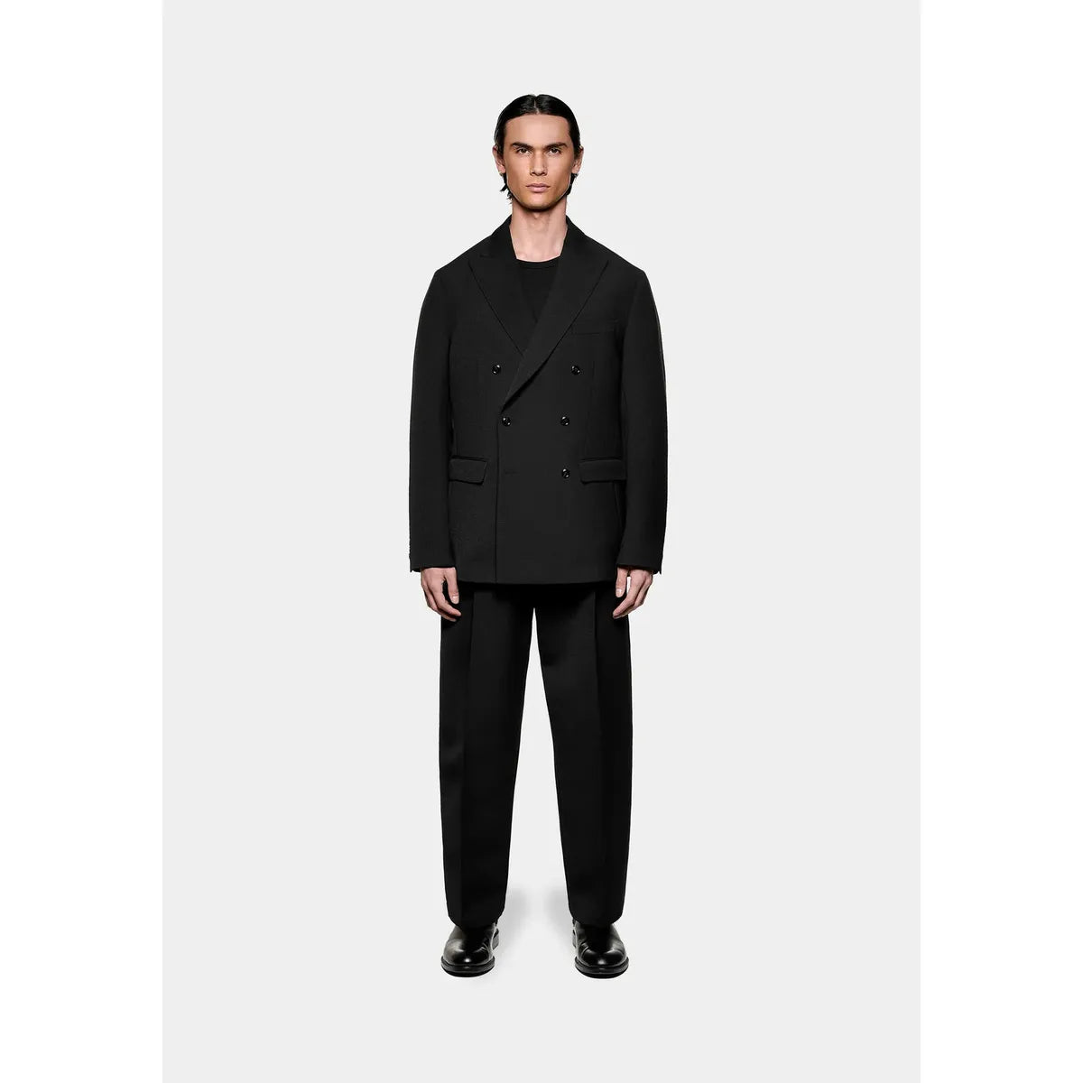 MKI Double Breasted Suit in Black – Full Set