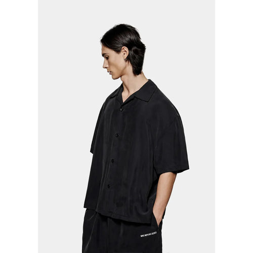 MKI Sandwash Cupro Vacation Shirt in Black
