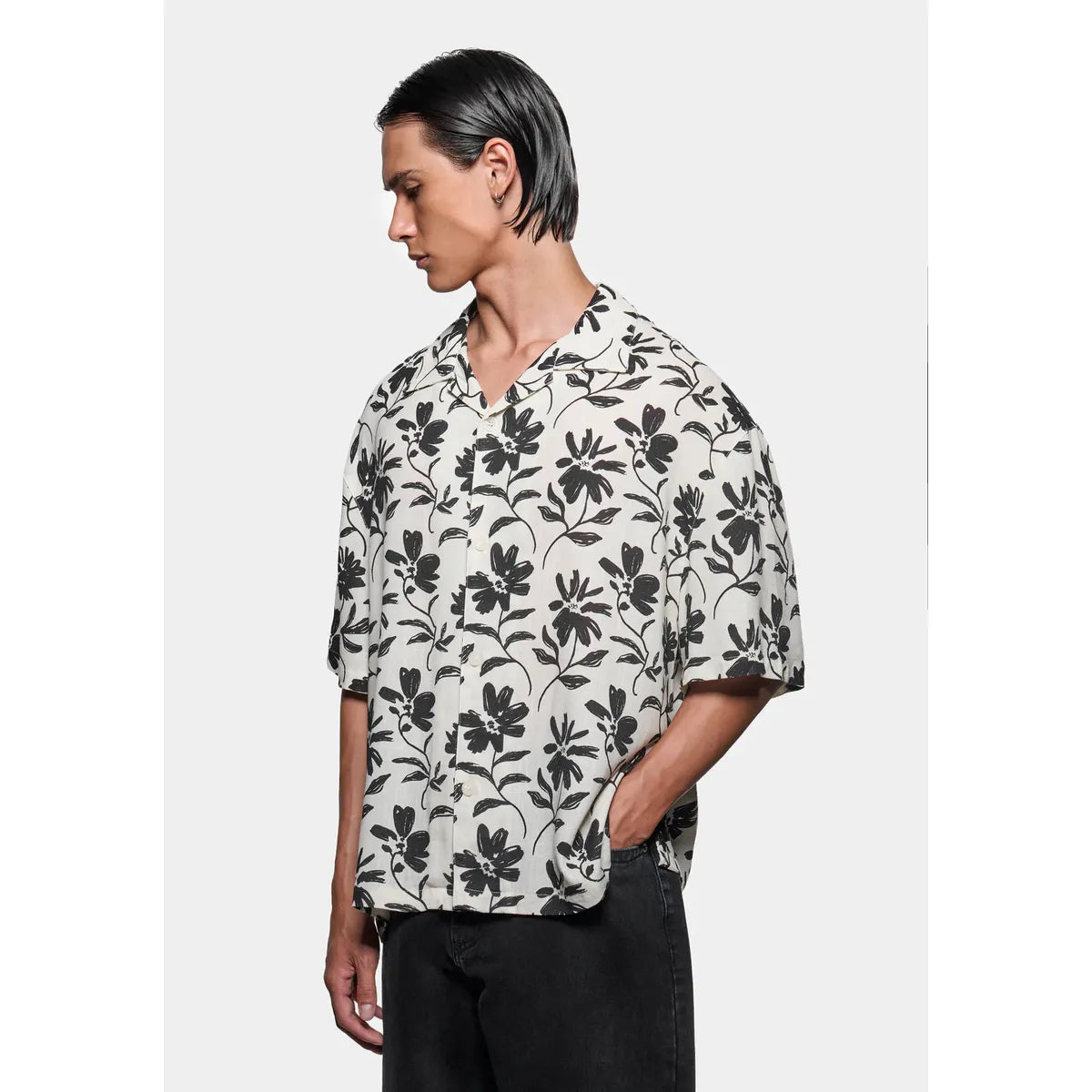 MKI Floral Linen Vacation Shirt in Raw