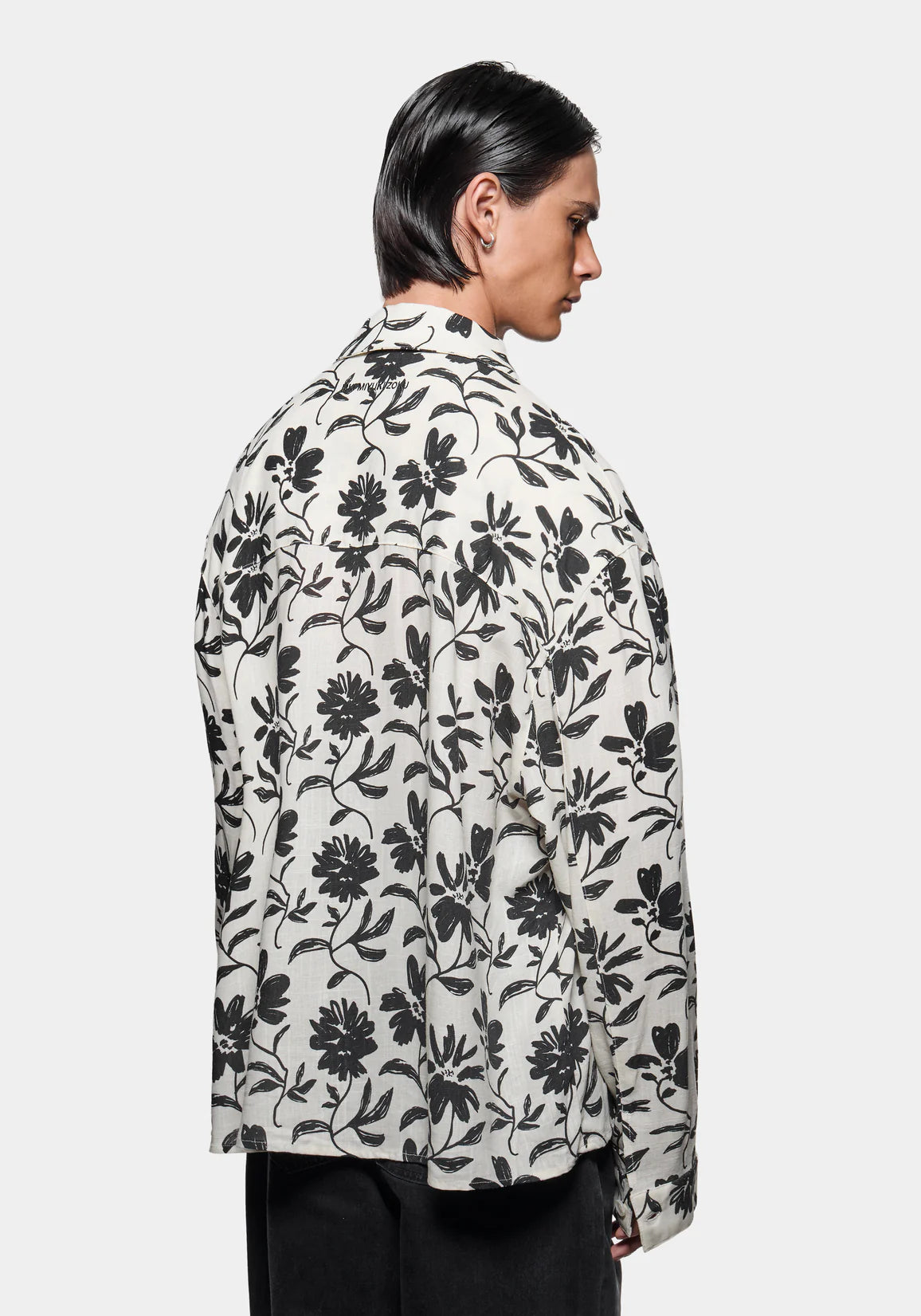 MKI FLORAL LINEN BOX DRESS SHIRT