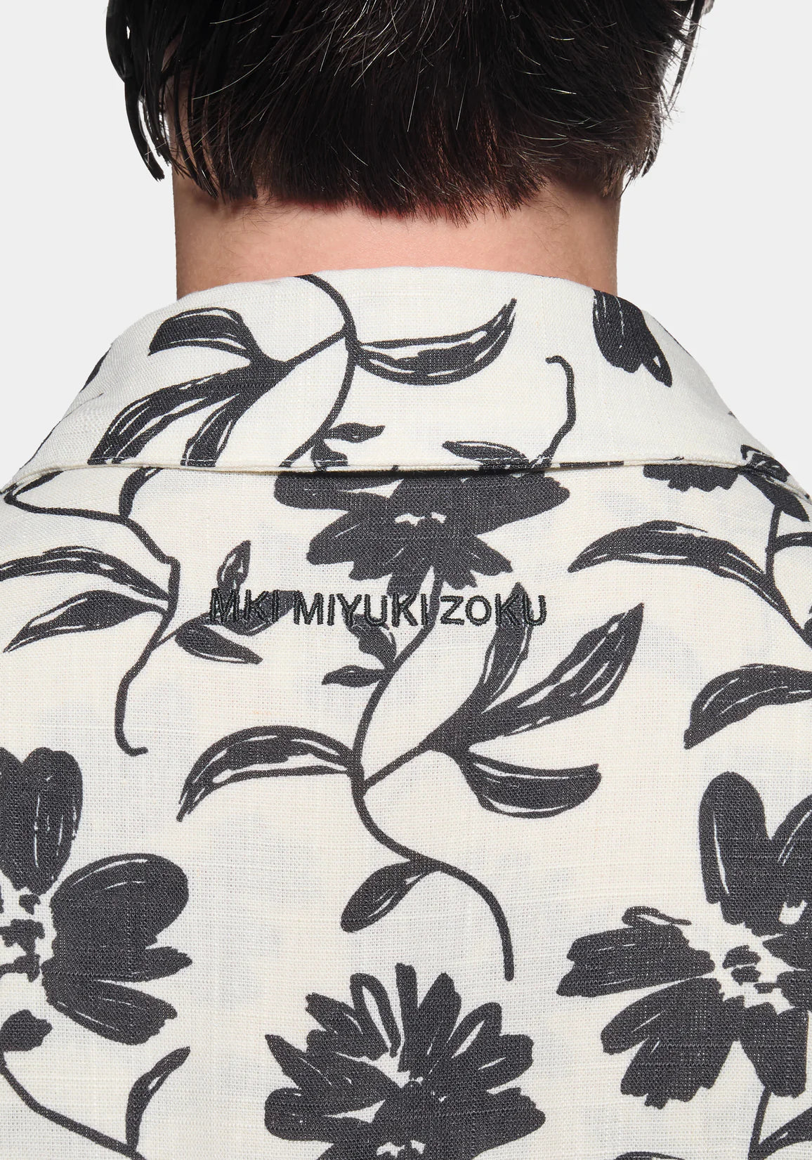 MKI FLORAL LINEN BOX DRESS SHIRT