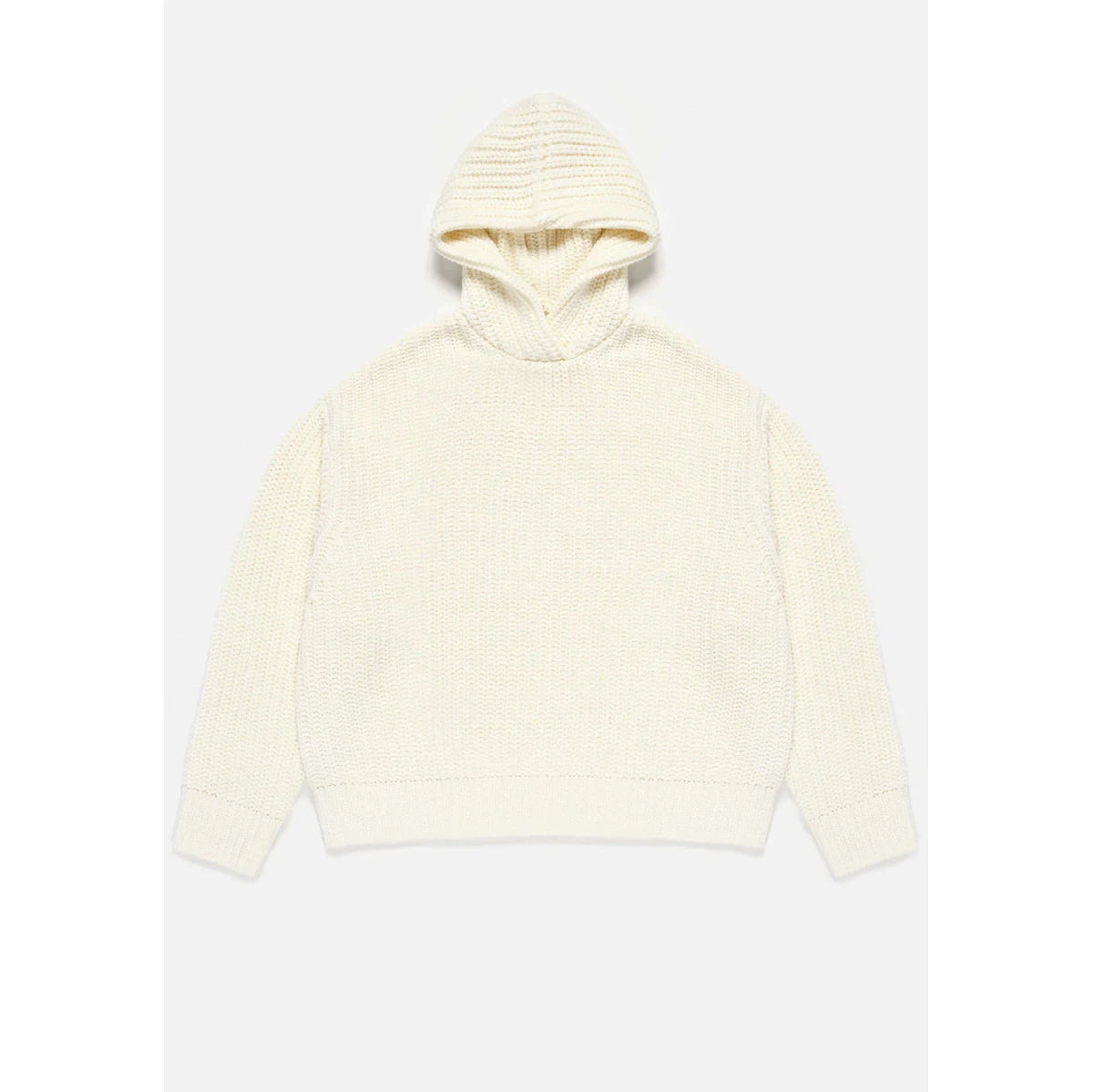 MKI CHUNKY RIB KNIT HOODY OFF-WHITE