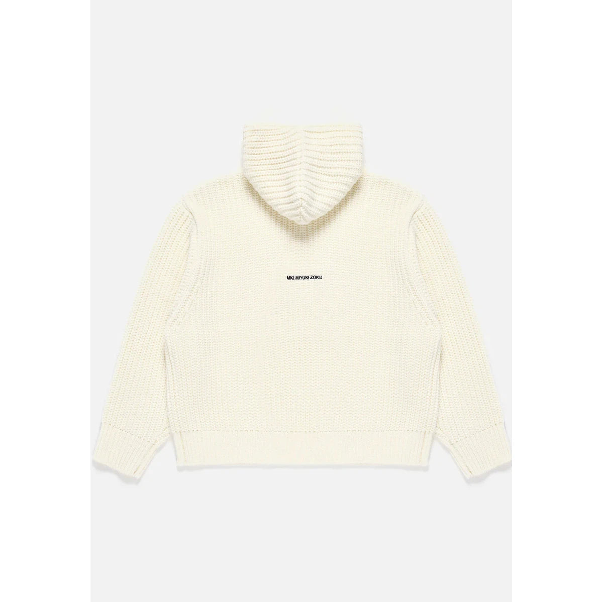 MKI CHUNKY RIB KNIT HOODY OFF-WHITE