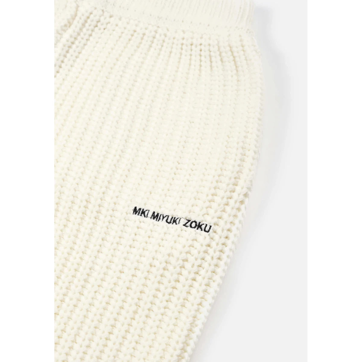 MKI CHUNKY RIB KNIT WIDE LEG JOGGERS OFF-WHITE