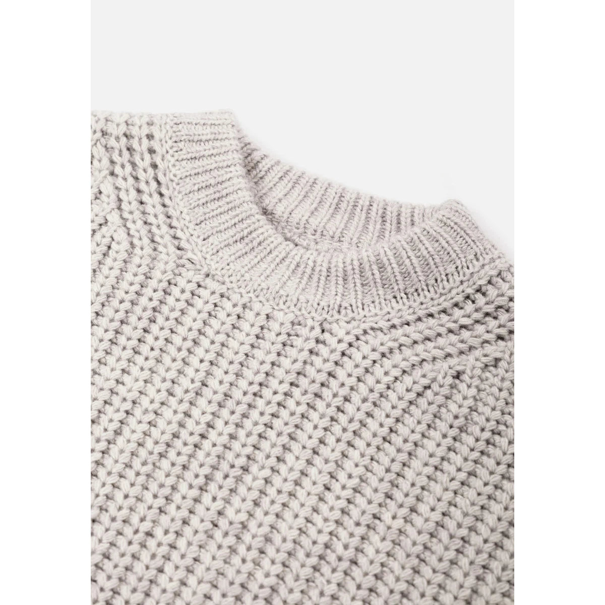 MKI CHUNKY RIB KNIT CREWNECK GREY