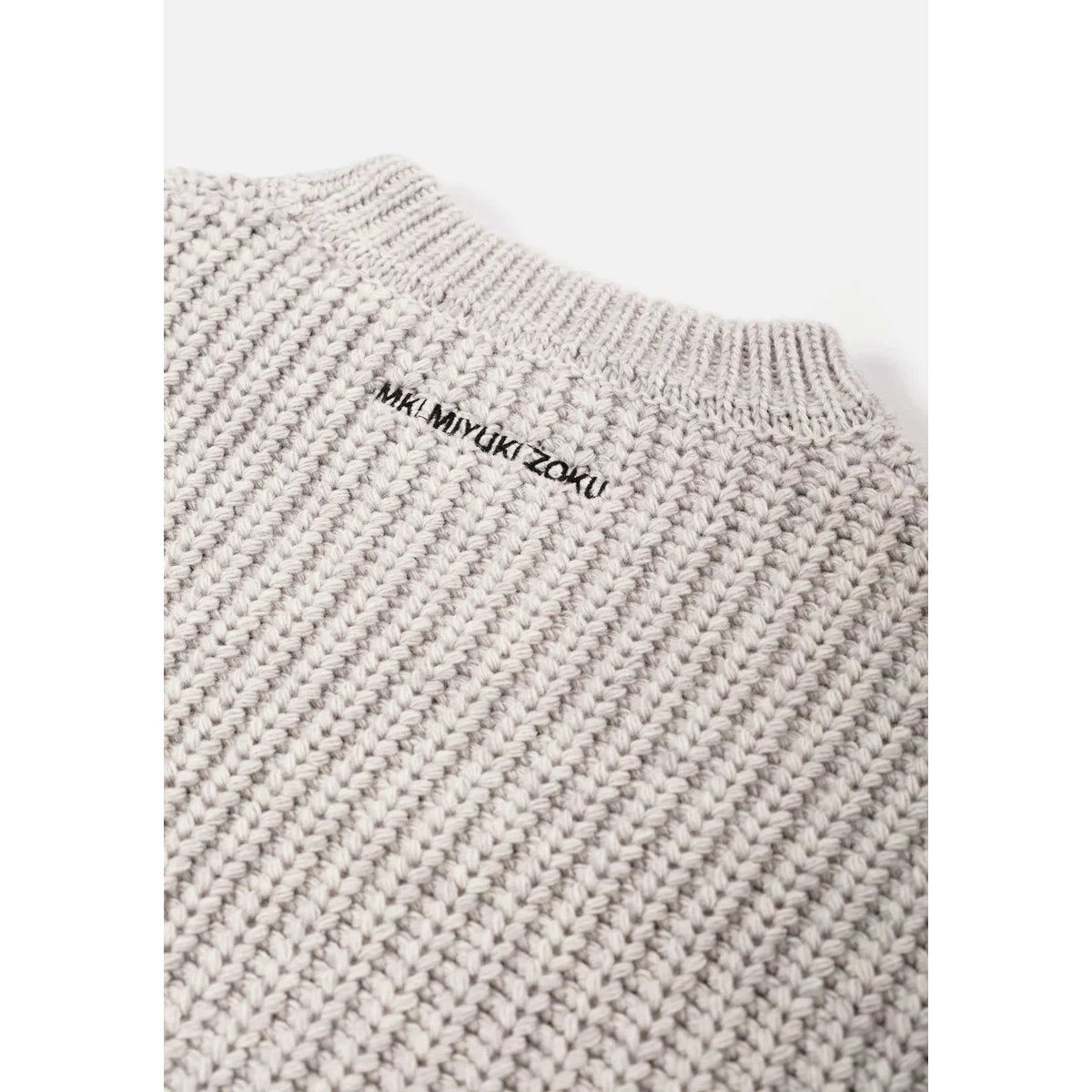 MKI CHUNKY RIB KNIT CREWNECK GREY