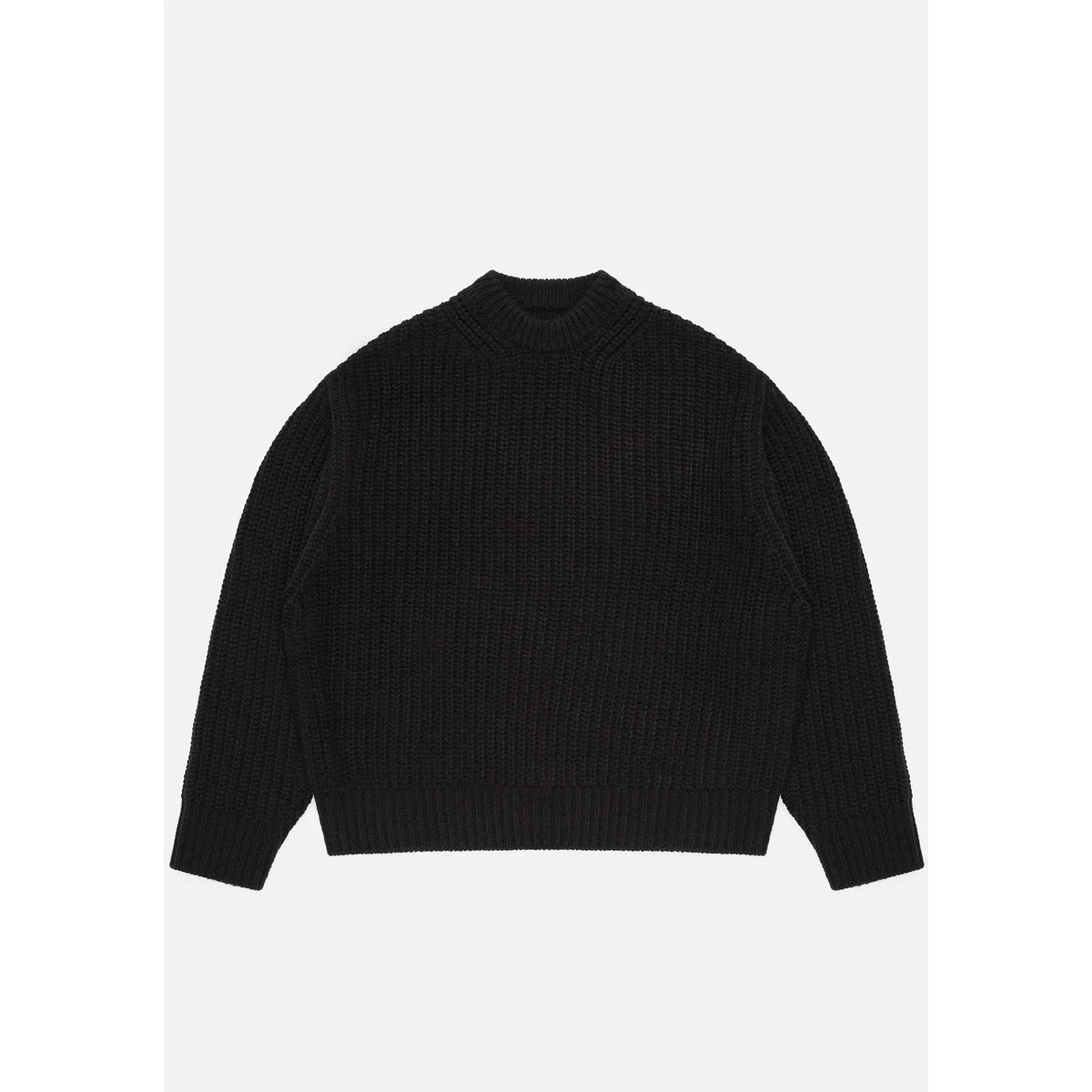 MKI CHUNKY RIB KNIT CREWNECK BLACK