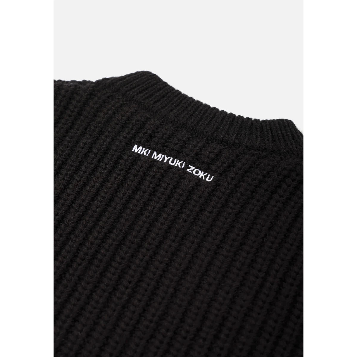 MKI CHUNKY RIB KNIT CREWNECK BLACK