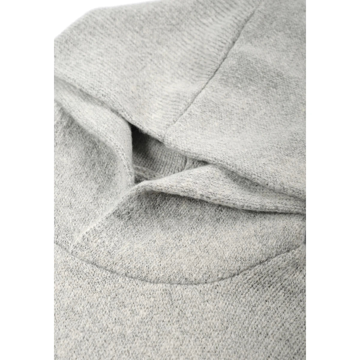 MKI MOHAIR BLEND KNIT HOODY GREY