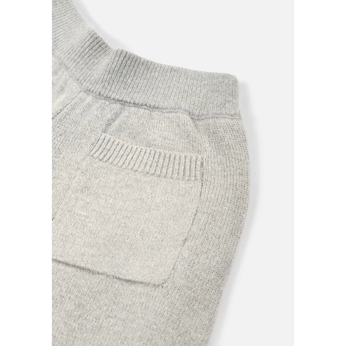 MKI MOHAIR BLEND KNIT WIDE LEG JOGGERS GREY