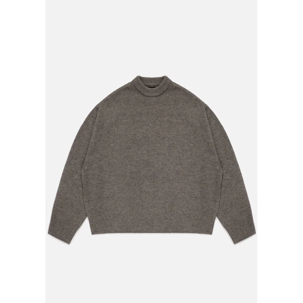 MKI MOHAIR BLEND KNIT CREWNECK BROWN MARL