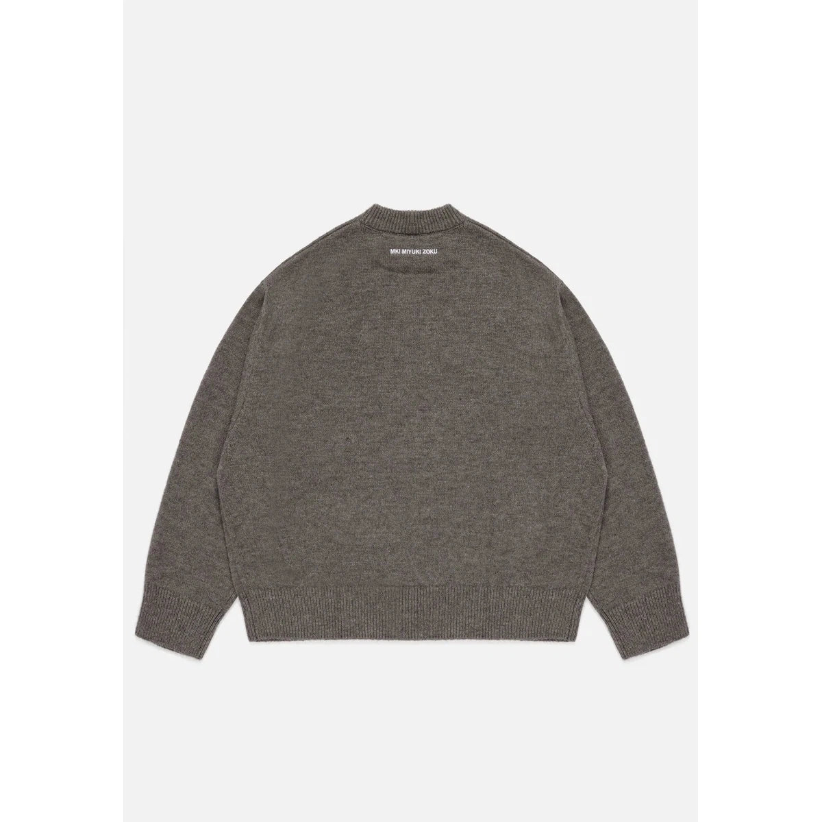 MKI MOHAIR BLEND KNIT CREWNECK BROWN MARL