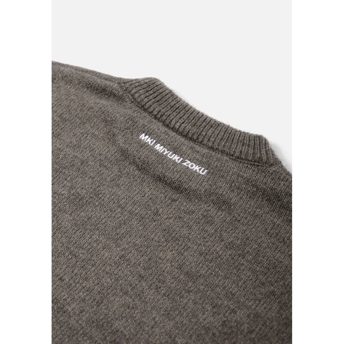 MKI MOHAIR BLEND KNIT CREWNECK BROWN MARL