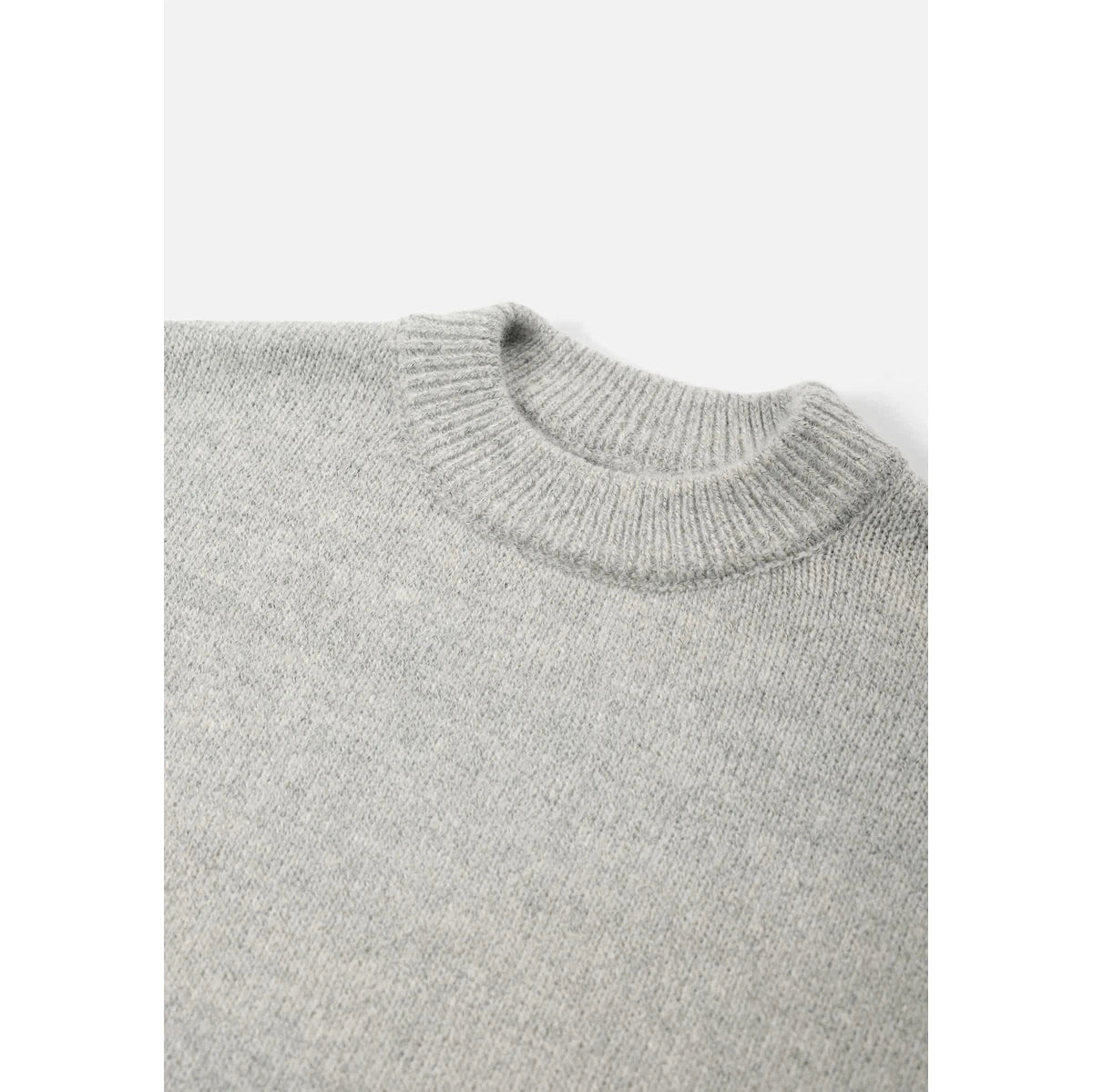 MKI MOHAIR BLEND KNIT CREWNECK GREY