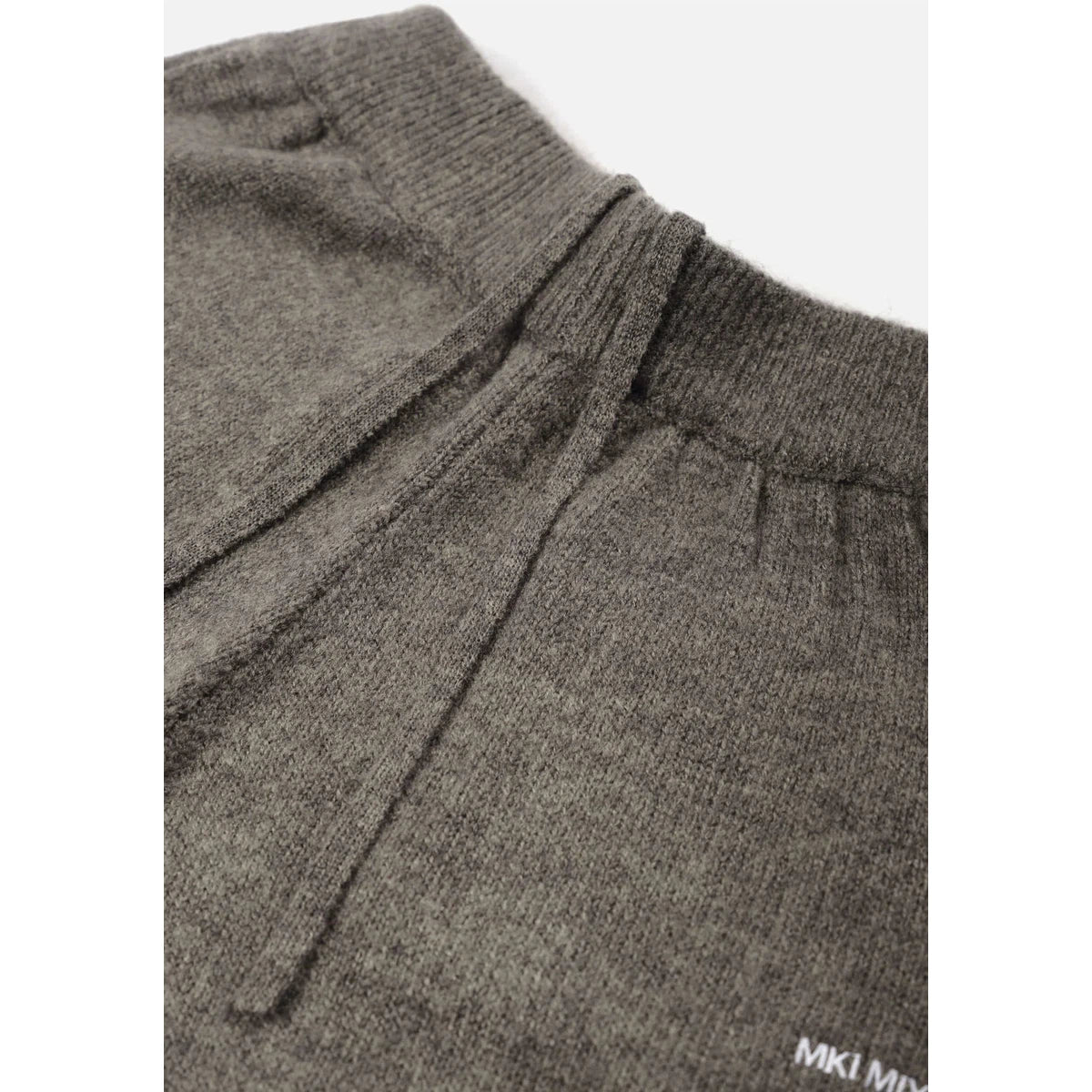 MKI MOHAIR BLEND KNIT WIDE LEG JOGGERS BROWN MARL