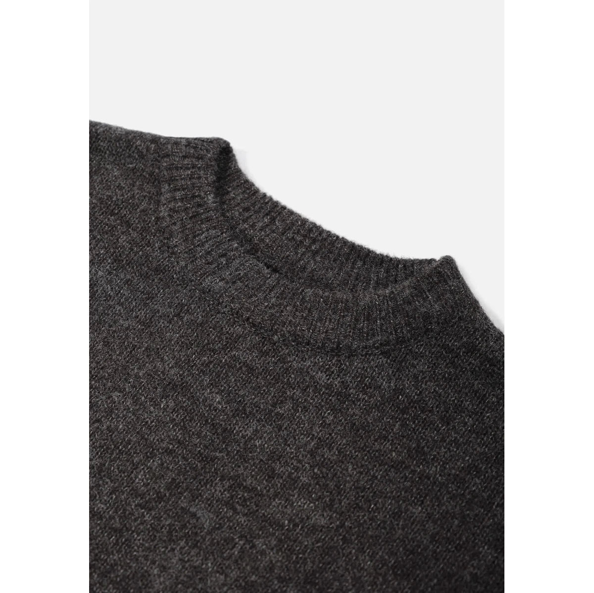 MKI MOHAIR BLEND KNIT CREWNECK CHARCOAL