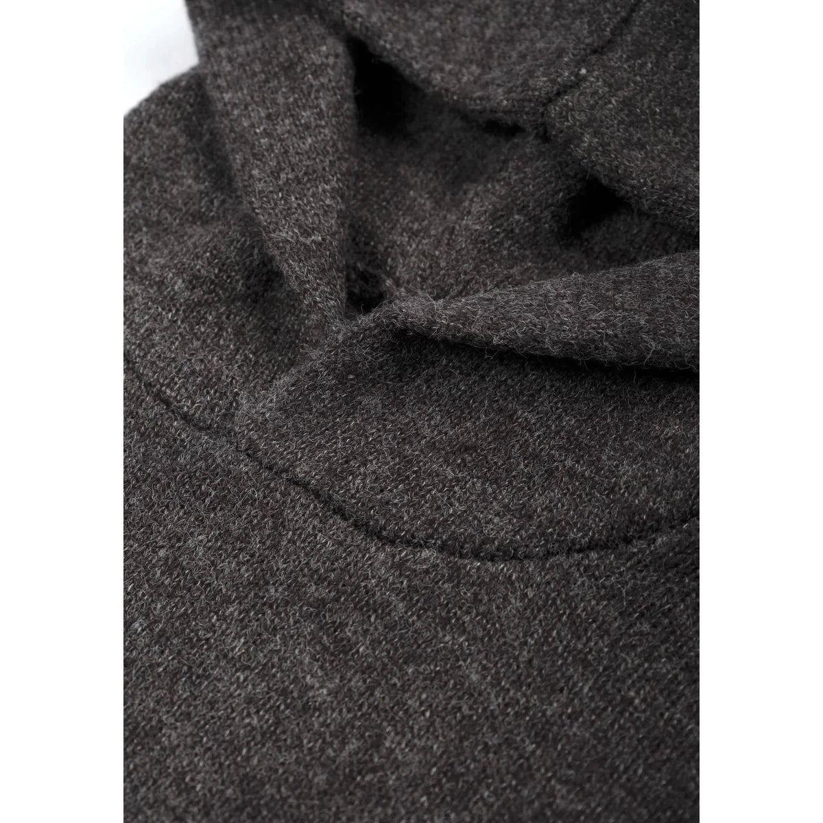 MKI MOHAIR BLEND KNIT HOODY CHARCOAL