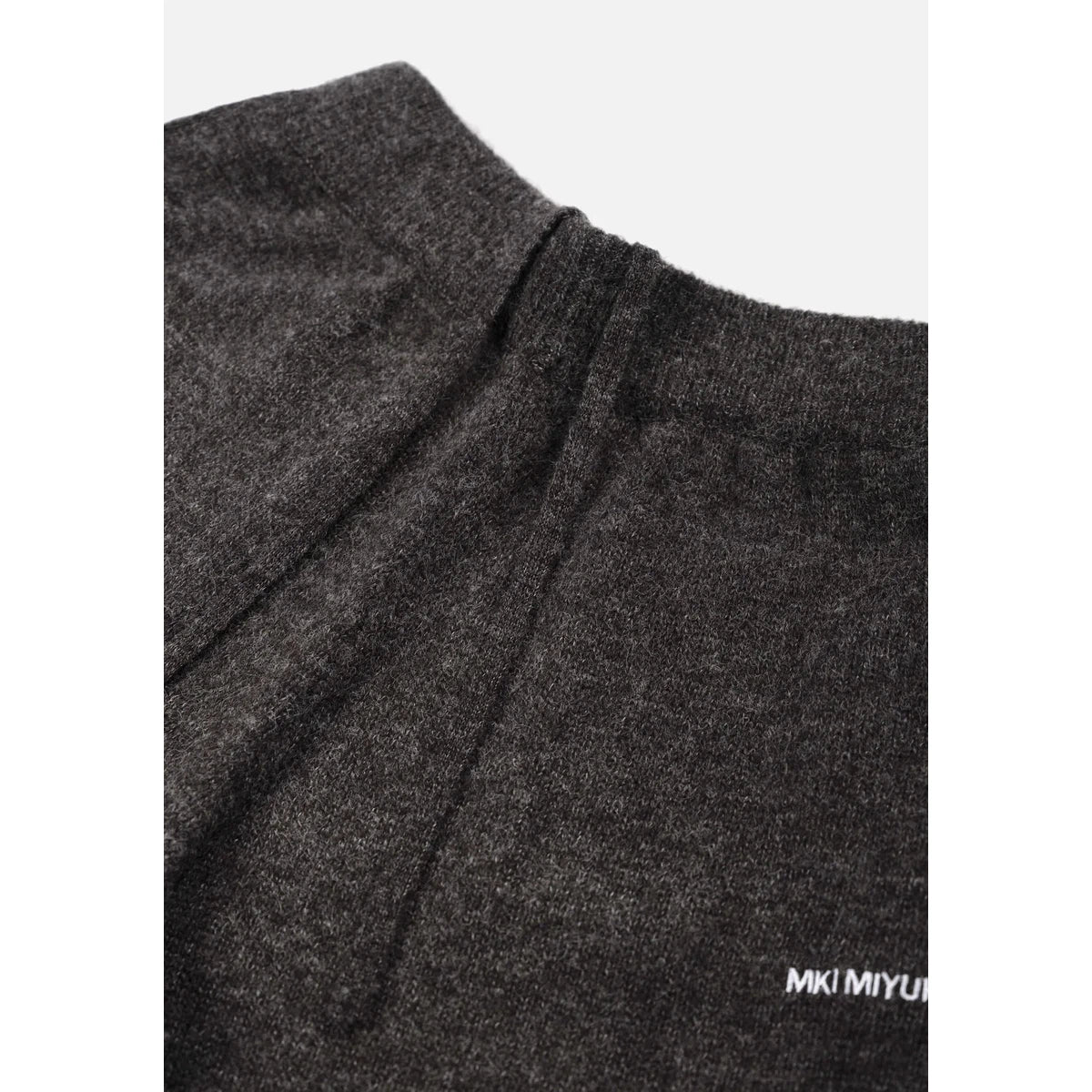 MKI MOHAIR BLEND KNIT WIDE LEG JOGGERS CHARCOAL