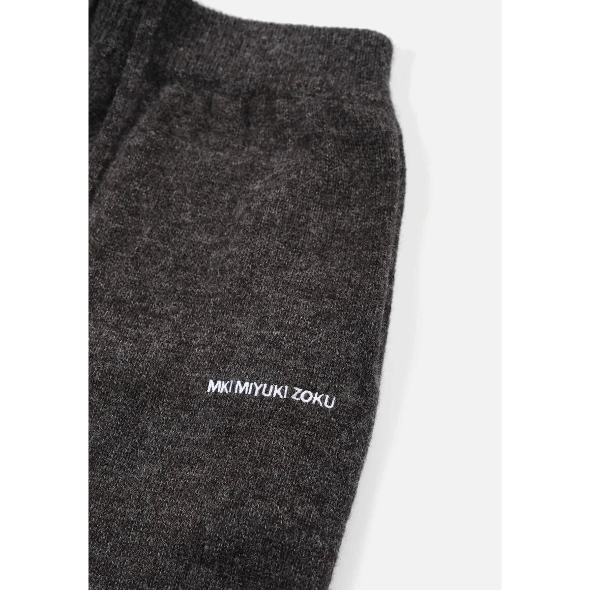 MKI MOHAIR BLEND KNIT WIDE LEG JOGGERS CHARCOAL