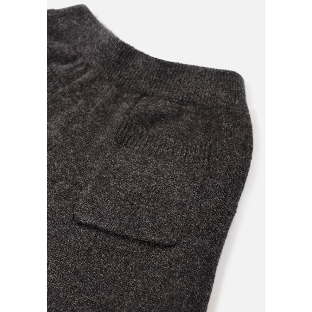 MKI MOHAIR BLEND KNIT WIDE LEG JOGGERS CHARCOAL