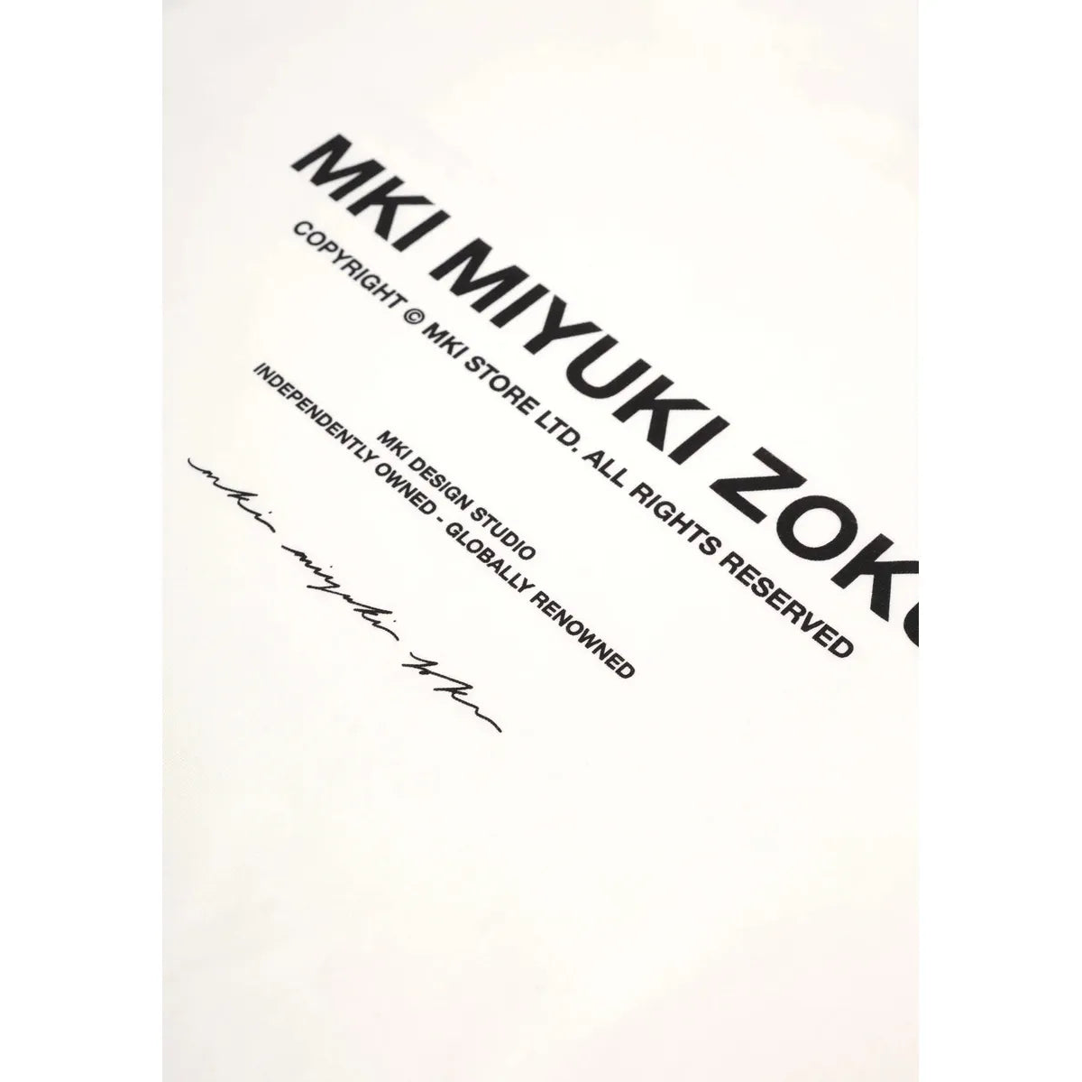 MKI DESIGN STUDIO LONGSLEEVE WHITE T-SHIRT